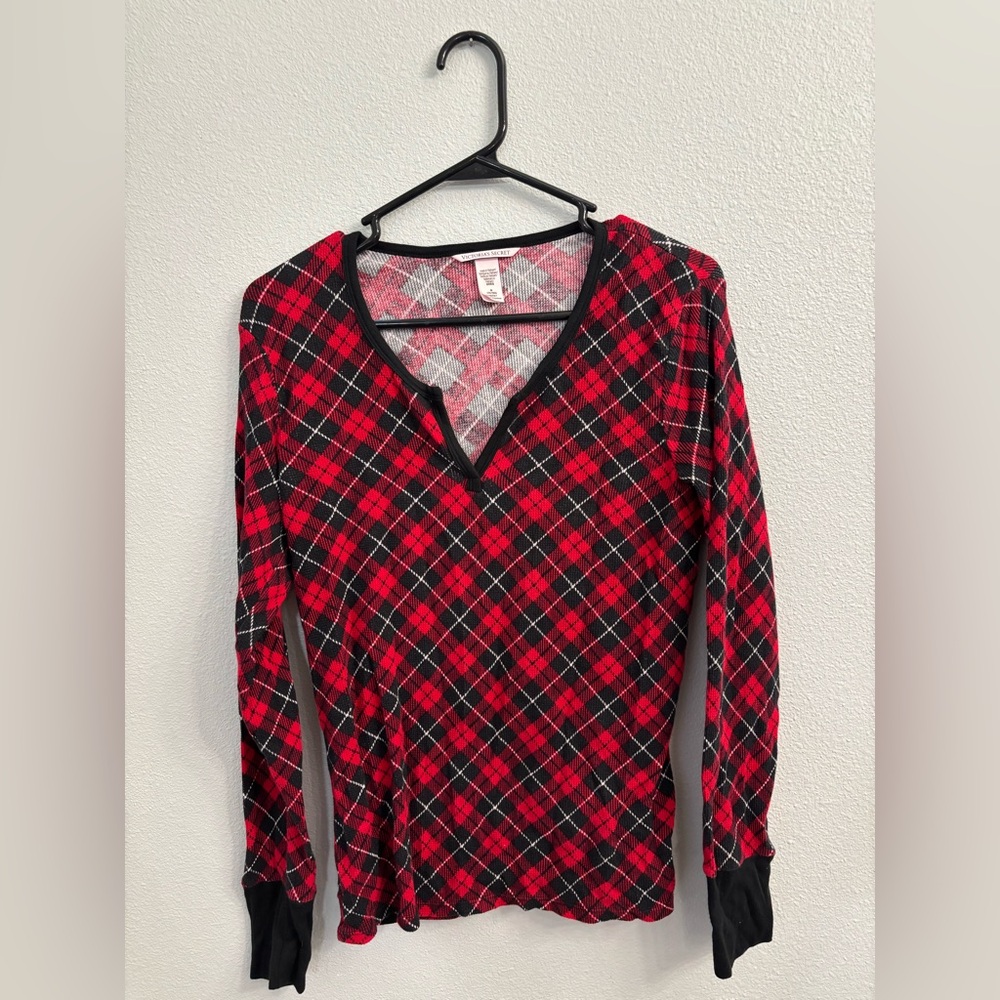 Victoria's Secret red and black pajama set. Never worn.